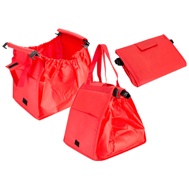 BOLSA REUTILIZABLE PARA CARRO 35X35X25CM - ROJO 1