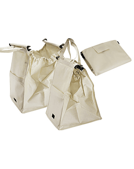 BOLSA REUTILIZABLE PARA CARRO 37X48X26CM - BEIGE