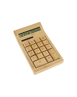 CALCULADORA SOLAR DE MADERA BAMBOO ECOFAMY