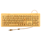 TECLADO DE MADERA DE BAMBOO CABLE Y CONECTOR USB ECOFAMY 1