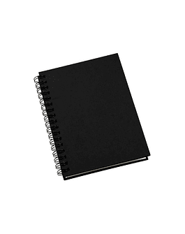 LIBRETA ECOLOGICA CON TAPA DURA DE CARTON -  NEGRO