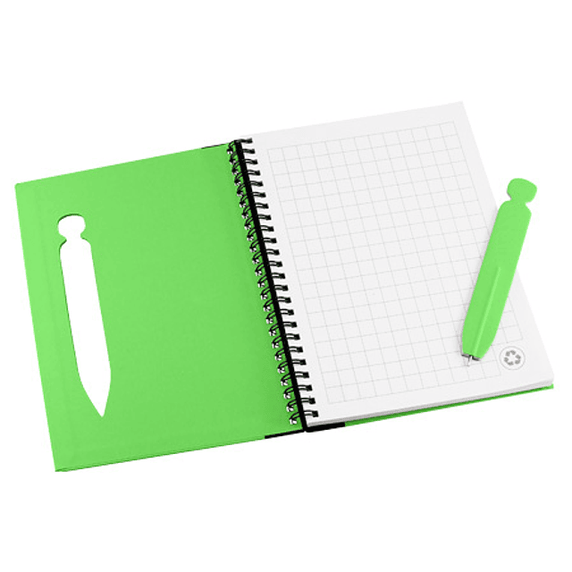 CUADERNO ECOLOGICO CON TAPA DURA Y BOLIGRAFO