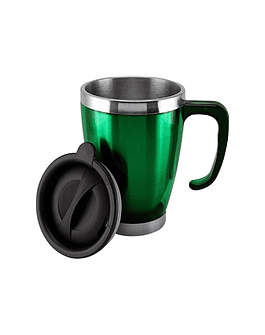 MUG TERMICO CÓNICO DE DOBLE PARED AISLANTE  - VERDE