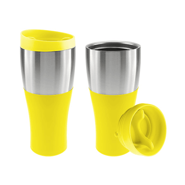 COFFE MUG PLÁSTICO CON BANDA DE ACERO INOXIDABLE 470ML. 4