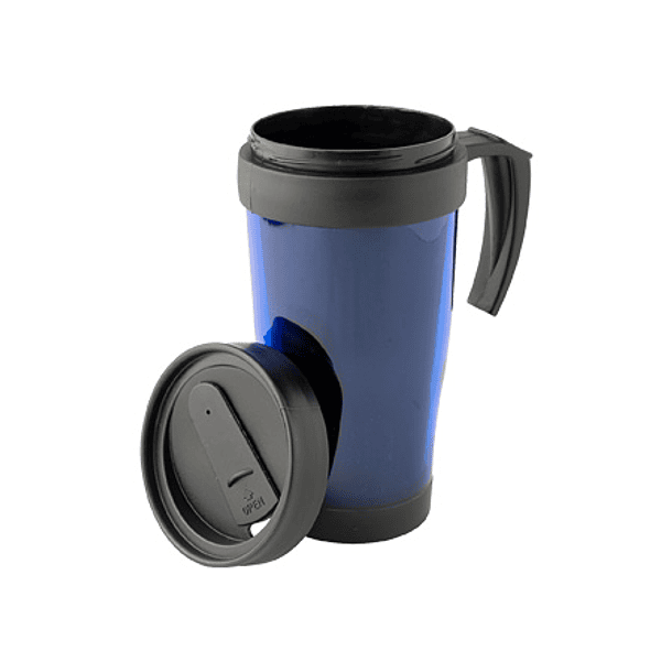 MUG TÉRMICO DE DOBLE PARED AISLANTE CON TAPA  2