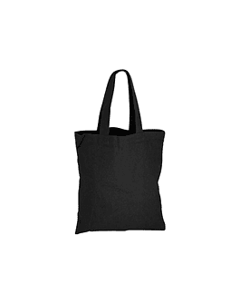 BOLSA DE ALGODÓN TEÑIDO 25 x 30 cm - NEGRO