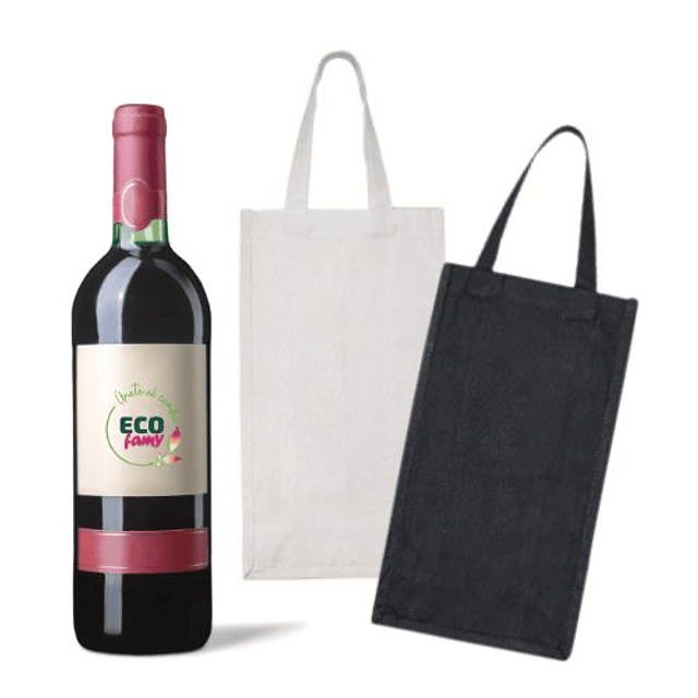 BOLSA 100% ALGODÓN NATURAL PARA 2 BOTELLA DE VINO