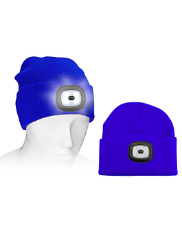 GORRO DE LANA CON LINTERNA LED DE 3 NIVELES