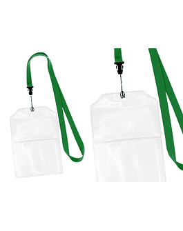 LANYARD PORTA-CREDENCIAL SUBLIMABLE CON PORTA CREDENCIAL - VERDE