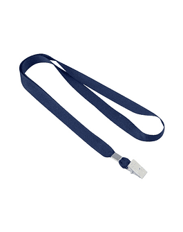 LANYARD PORTA-CREDENCIAL CLÁSICO SUBLIMACIÓN - AZUL MARINO