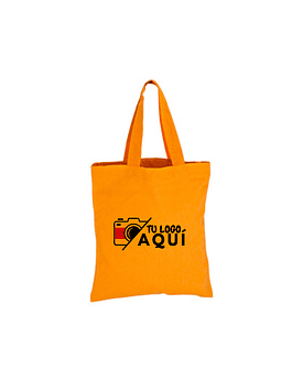 BOLSA DE ALGODÓN TEÑIDO 25 x 30 cm PERSONALIZADA - naranja