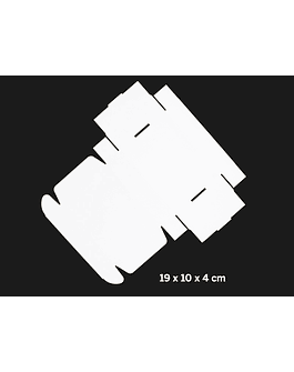 Caja autoarmable 19x10x4 cm. ECOFAMY - BLANCO