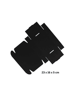 Caja autoarmable 23x16x5 cm. ECOFAMY - NEGRO