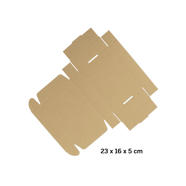 Caja autoarmable 23x16x5 cm. ECOFAMY