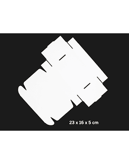 Caja autoarmable 23x16x5 cm. ECOFAMY - BLANCO