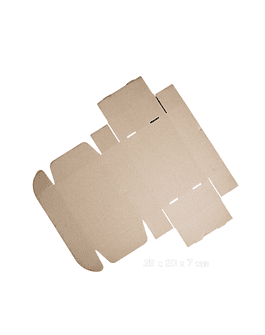 Caja autoarmable 25x20x7 cm. ECOFAMY - NATURAL