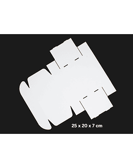 Caja autoarmable 25x20x7 cm. ECOFAMY - BLANCO