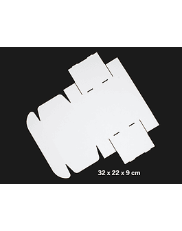 Caja autoarmable 32x22x9 cm. ECOFAMY - BLANCO