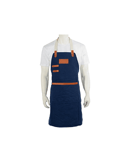 Pechera Asador Canvas Algodón 10 onzas - AZUL