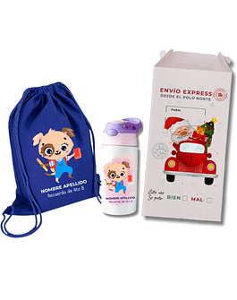  PACK MORRAL Y BOTELLA PERSONALIZADOS CON ENVOLTORIO