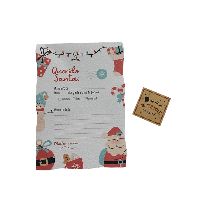 CARTA PARA PAPA NOEL + ESTAMPILLA