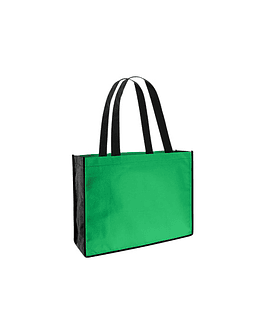 BOLSA REUTILIZABLE FAIR TNT 40X30X10CM - VERDE&#x2F;NEGRO