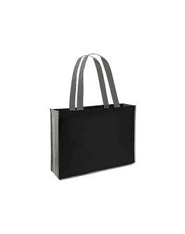 BOLSA REUTILIZABLE FAIR TNT 40X30X10CM - NEGRO&#x2F;GRIS