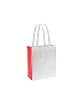 BOLSA REUTILIZABLE STAR TNT 20X25X7.5CM - BLANCO&#x2F;ROJO