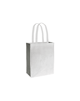 BOLSA REUTILIZABLE MOON TNT 32X40X15CM - BLANCO&#x2F;GRIS