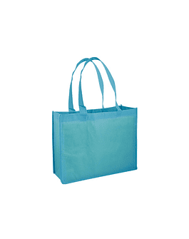 BOLSA REUTILIZABLE HORIZONTAL TNT 40X30X11CM - CELESTE