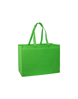 BOLSA REUTILIZABLE MONSTER TNT 52.5X37X14CM - VERDE LIMÓN