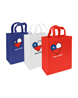 BOLSA TNT VAMOS CHILE 25X30X8CM