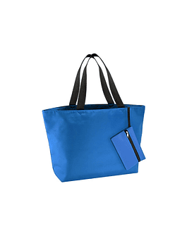 BOLSO DE PLAYA + ESTUCHE DE MICROFIBRA - AZUL