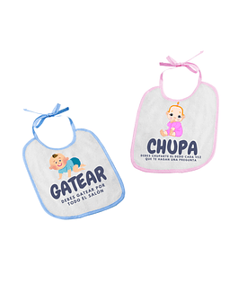 Juego de Baberos para baby shower