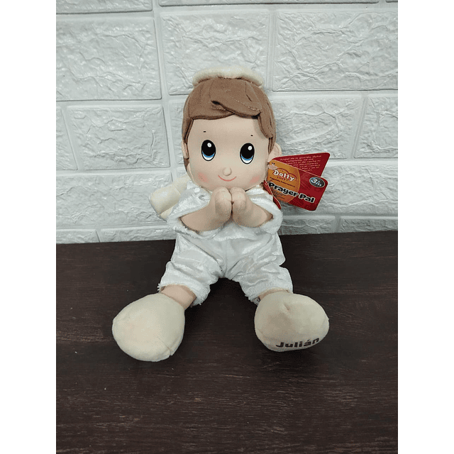 Angelito de Peluche que reza Ángel de la guarda