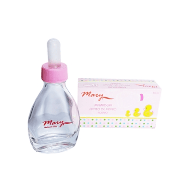 Patito Mamadera de Vidrio 35ml color blanco Mary