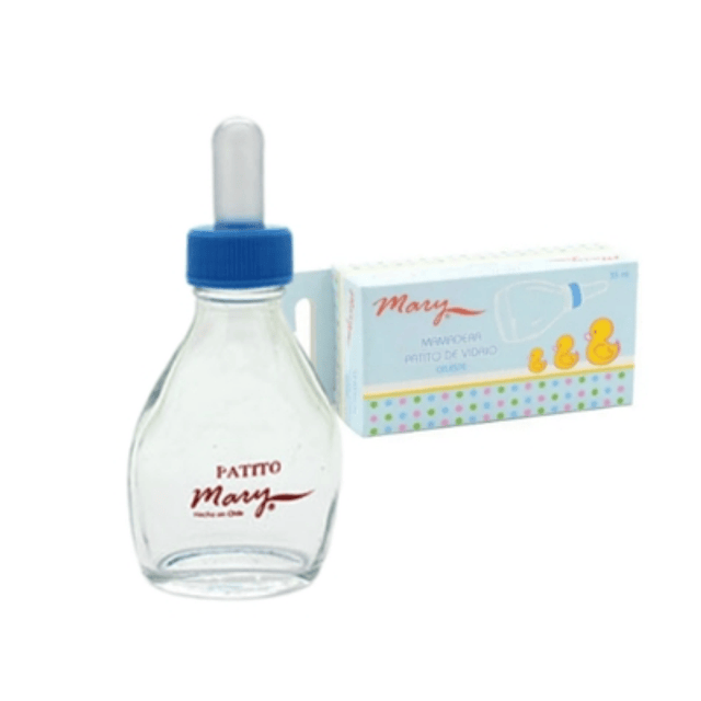 Patito Mamadera de Vidrio 35ml color blanco Mary