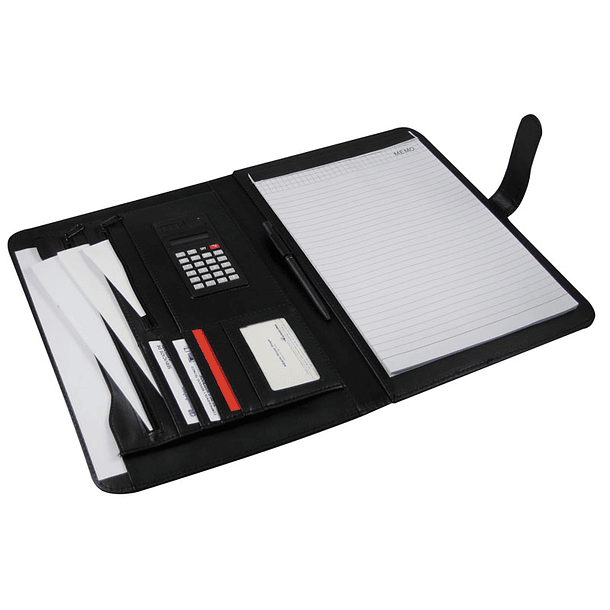 Carpeta eco-cuero Negro con accesorios Ecofamy… 2