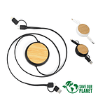 CONNECT MULTICARGADOR RETRACTIL 4 EN 1 DE ABS/BAMBOO 1