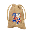 Saco de yute mediano Fiestas patrias Chile 20x30cm 1