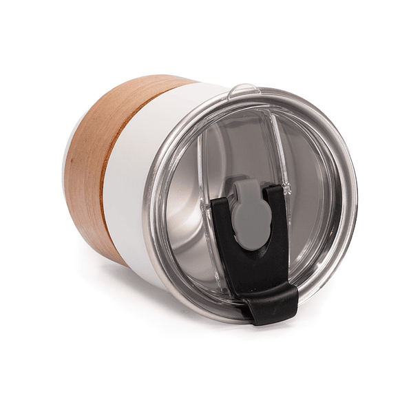 Vaso Térmico metálico 300cc. con Bombilla y Grip de Madera. 5