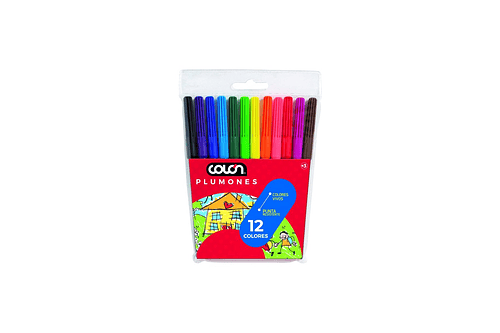 Plumones Estuche 12 Colores