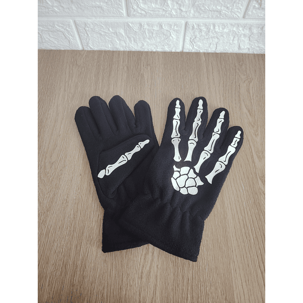 Guantes neon de calavera para disfraz de halloween 12