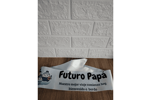 Banda personalizada Futuro Papá para baby shower