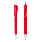 Bolígrafo Plástico Mate con Terminales Plateados 2