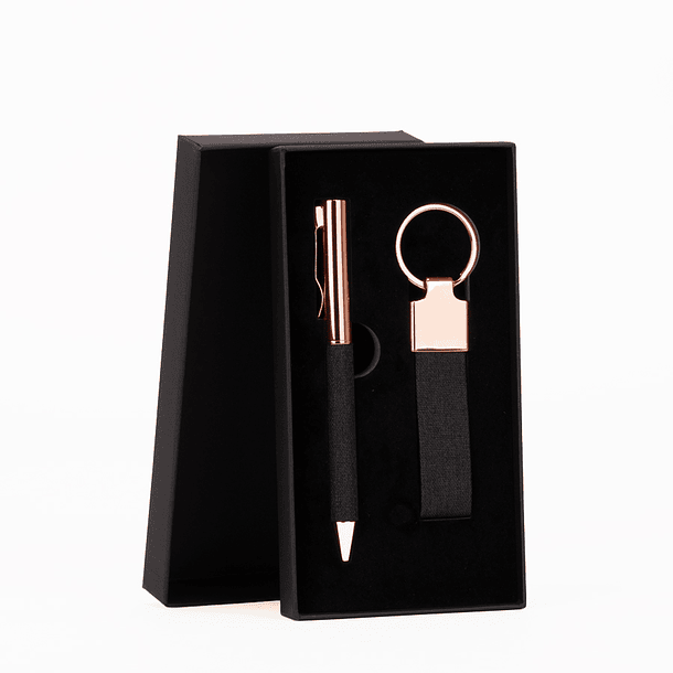 Set de Regalo boligrafo más llavero encobrizados. 1