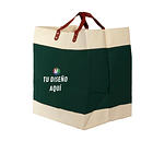 Bolasa de Algodón con asa de cuero Laundry Bag 18