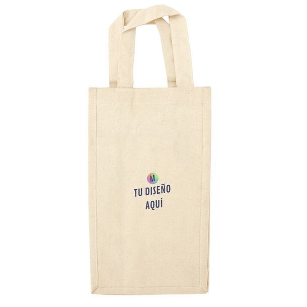 Bolsa 2 Botellas Vino 100% Algodón 5