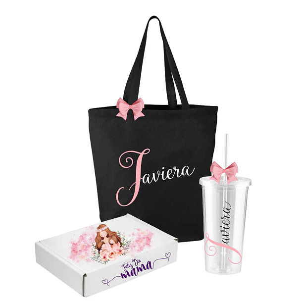 Pack Vaso más Bolsa de Algodón Negra 1