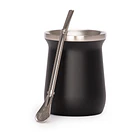 Vaso Térmico metálico MATE 300ml. con Bombilla 5